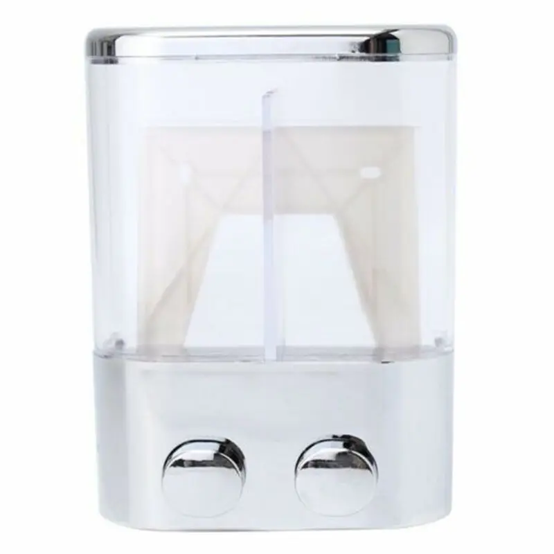 

Double Wall Mount Soap Shampoo Shower Gel Dispenser Liquid Foam Lotion Bottle