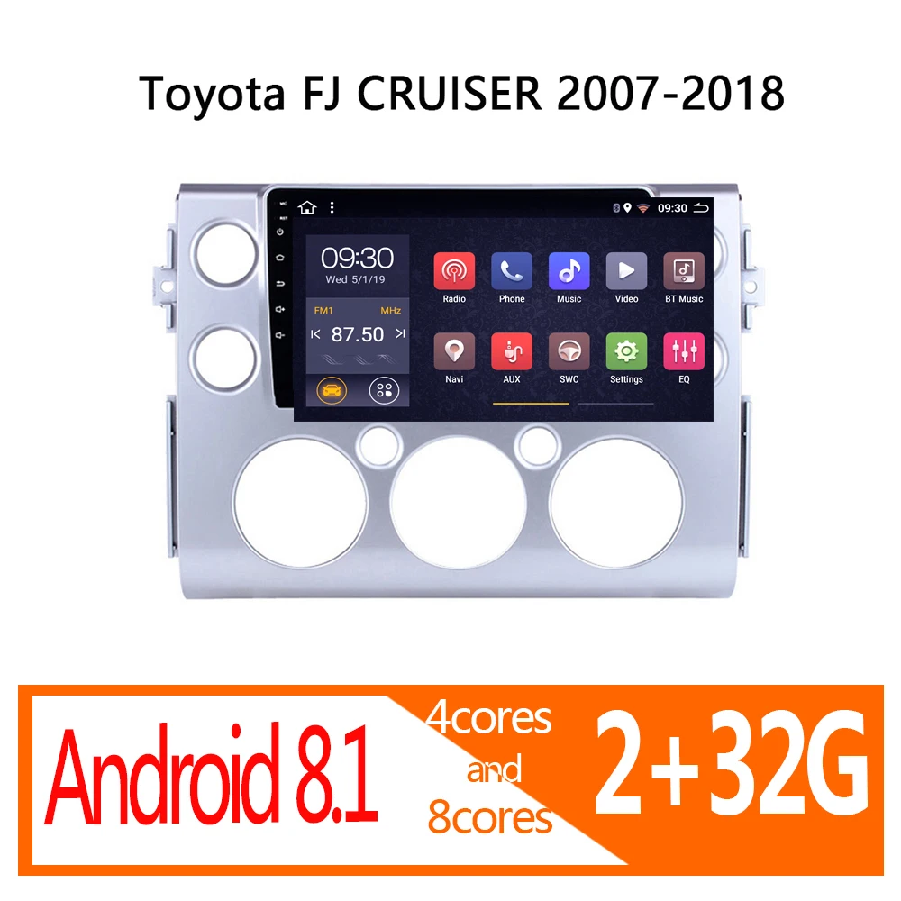 Автомагнитола для Toyota FJ CRUISER 2 Гб ОЗУ Android 2007 2018|Мультимедиаплеер авто| |