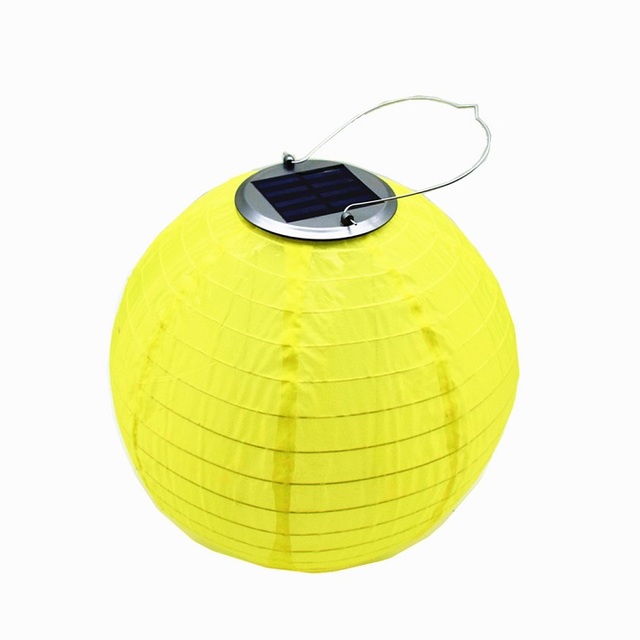 LED Solar Light Lantern Ball Solar Fairy Lights Waterproof Nylon Globe Wedding Garden Decoration With Battery 12inch