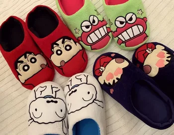 

Crayon Shin-chan Winter Indoor Slippers Dolls Toys Stuffed Doll Shoes Gift For Children Shoes #3571