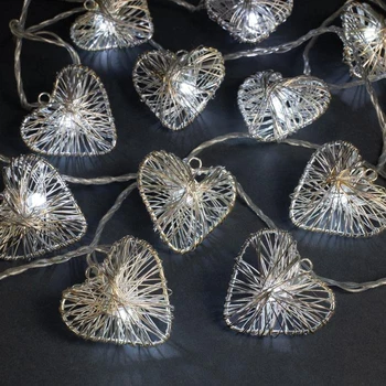 

Garland "Thread" 4 m with attachments "Heart wire", IP20, transparent thread, 20 LED, white glow, 8 modes, 220 V