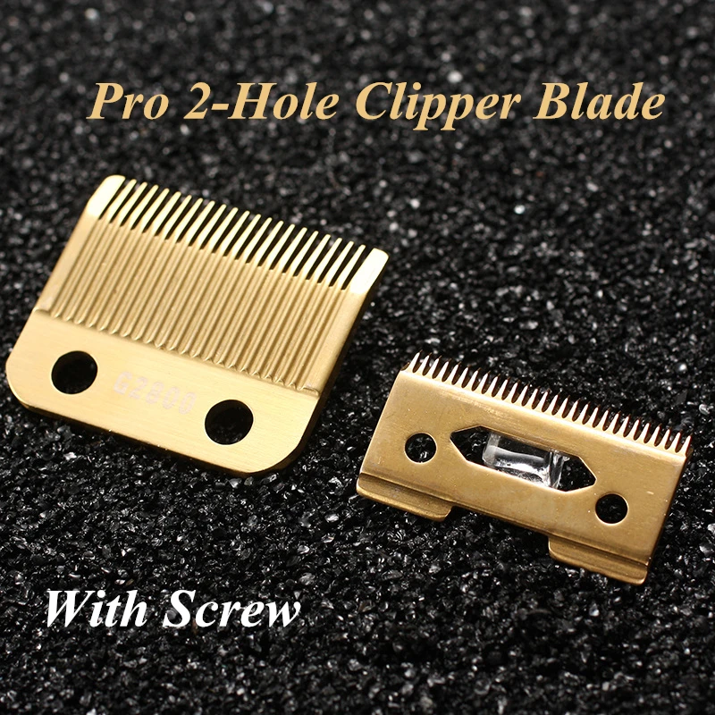 

Pro 2-Hole Stagger-teeth Clipper Blade Moving Blade With Screw Replacement Blade Cordless Hair Clipper Blade Carbon Steel G0721