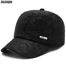 SILOQIN, мужская шапка, зимняя, модная, хлопок, толстая, теплая, бейсболка, регулируемый размер, защита ушей, спортивные, брендовые, язык, кепка s, Новинка