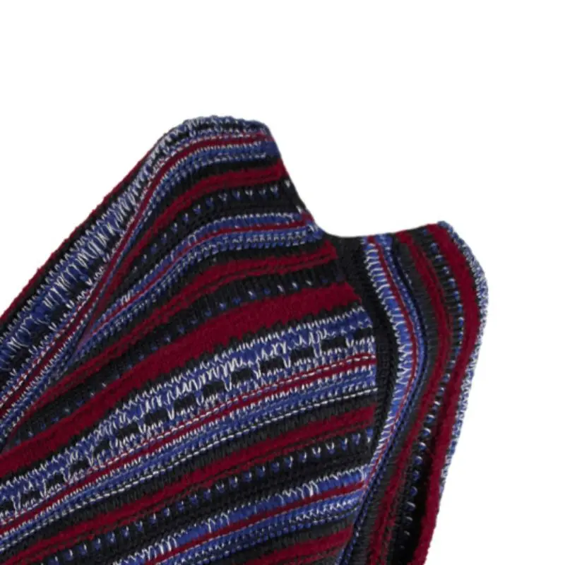 Пончо Накидки для женщин зимние теплые Boho Полосатый кисточкой Шали вязаный кашемировый шаль модный элегантный свитер