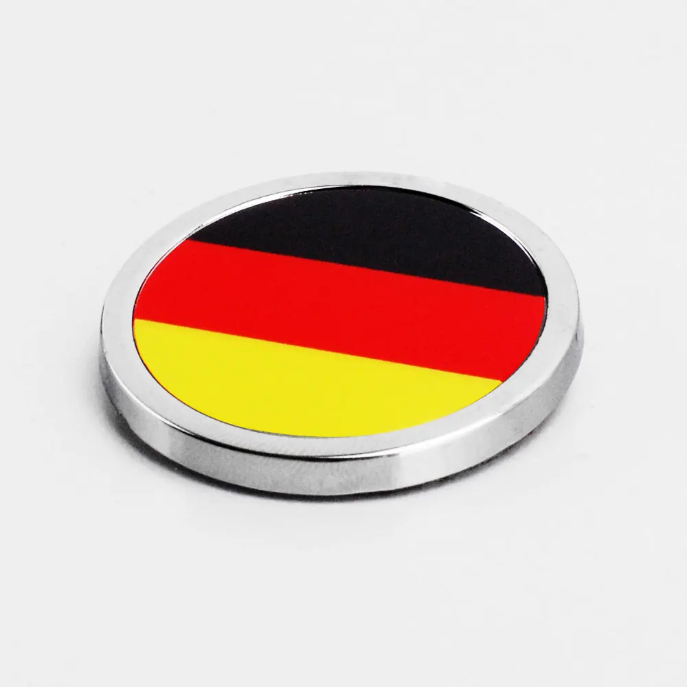 

1 Pcs Car Exterior Accessories Germany Flag Sticker Metal MINI Round Emblem For Toyota Rover Dodge Skoda Audi