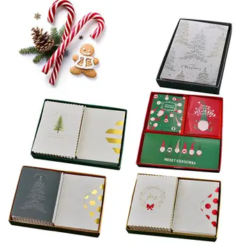 

1 Set Christmas Greeting Card Set Great Excellent Gift For Friend Blessing Card DIY New Year Postcard Card Party Supplies