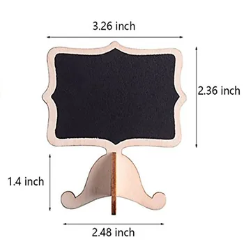 

New 20 Pcs Wood Mini Chalkboard Signs with Support Easels, Place Cards,Small Rectangle Chalkboards Blackboards for Weddings, Bir