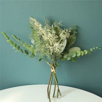 

Artificial Grass Leaves Mixed Bundle Simulation Plant Leaf Branch Home Office Greenery Decor