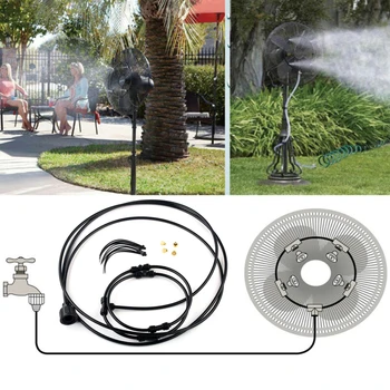 

Outdoor Misting Fan Cooler Water Cooling Portable Patio Mist Garden Kit 4m Hose Home Graden Supplies