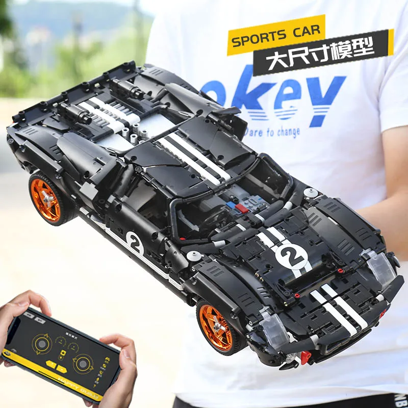 QC010 моторизованный автомобиль совместимый с мока33807 Fords GT40 MK I 1967 строительный