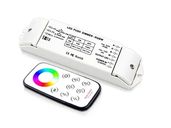 

12v 24v push dim led pwm controller rgbw light with rf touch remote