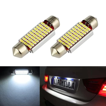 

2x Dome Festoon 3014SMD Error free Bright White LED License Plate Light For AUDI A4 A2 A3 8L 8P B5 B6 A6 4B A8 D2 TT Q7 4F