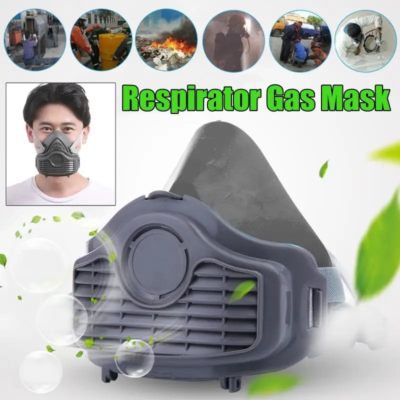 

Half Face Gas Mask Respiratory Dust-proof High Efficiency Filters Protective Industrial Anti PM2.5 Respirator Dust Mask