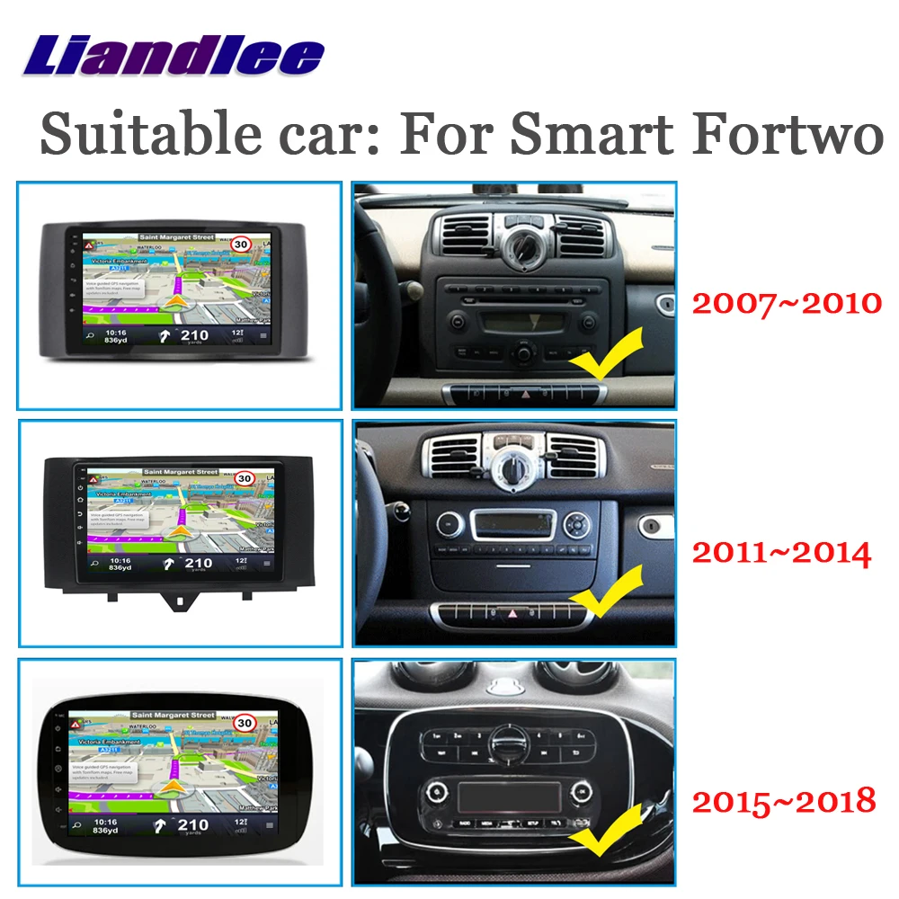 Liandlee Android For Smart Fortwo W451 W453 2007 2008 2009 ~2018 Stereo Radio Wifi Carplay Map GPS Navi Navigation Media No DVD Liandlee Android For Smart Fortwo W451 W453 2007 2008 2009 ~2018 Stereo Radio Wifi Carplay Map GPS Navi Navigation Media No DVD