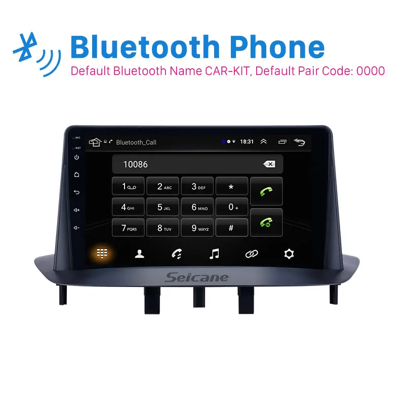 Perfect Seicane Stereo 9" HD GPS Navi Car Autoradio Android 8.1 Bluetooth for Renault Megane 3 2009 2010 2011-2014 support Carplay SWC 1