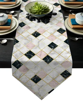 

Marble Granite Table Runner Table Flag Home Party Decorative Tablecloth Table Runners