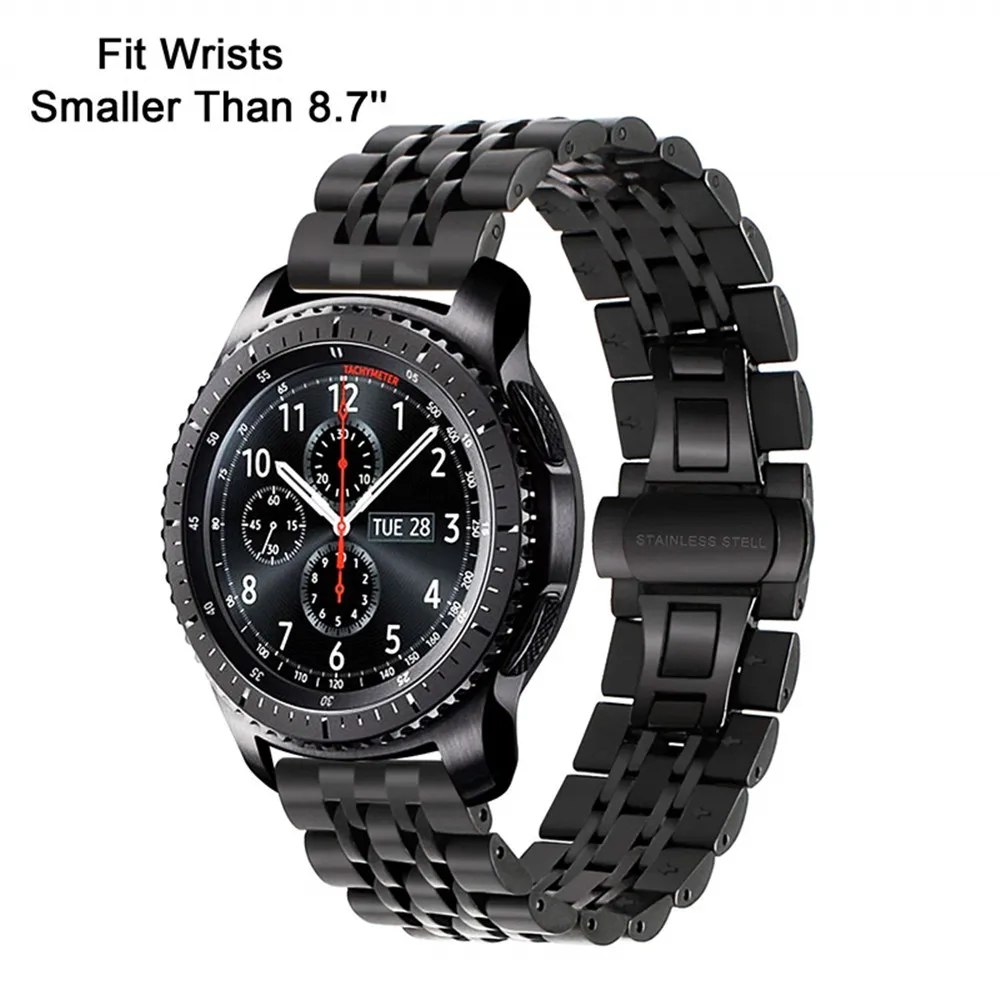 22 мм gear S3 ремешок для samsung Galaxy watch band 46 мм браслет из нержавеющей стали huawei watch GT Ременная Передача S 3 46 мм