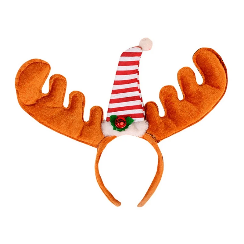 Рождественские повязки на голову милые олени рога оленьи рога, оленьи рога, для волос обруч на голову Рождественский костюм для вечеринки