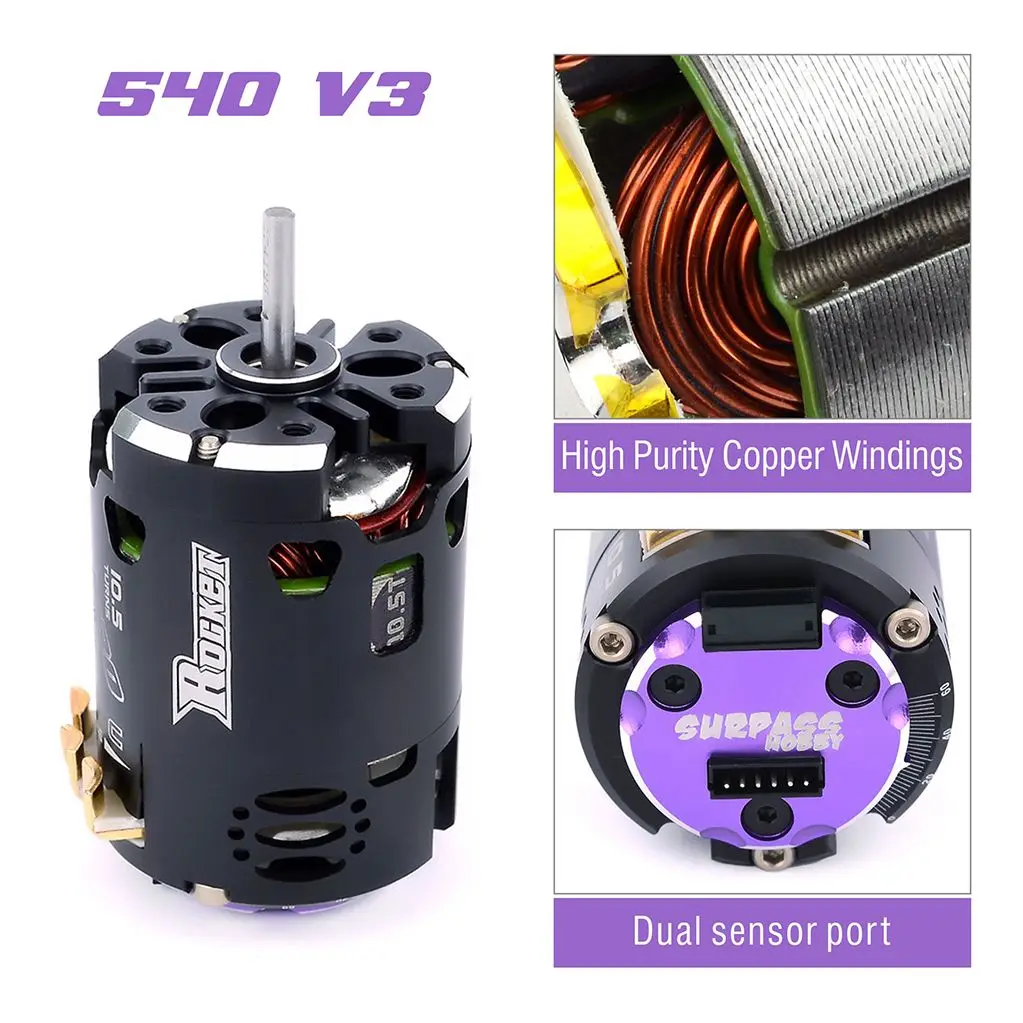 Surpass Hobby Rocket 540 V3 センサー付きブラシレスモーター
