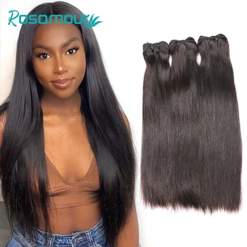 

10A Indian Raw Human Hair Weave Bundles Straight Remy Virgin Hair Natural Color 100% Human Hair Bundles Hair Extension Full End