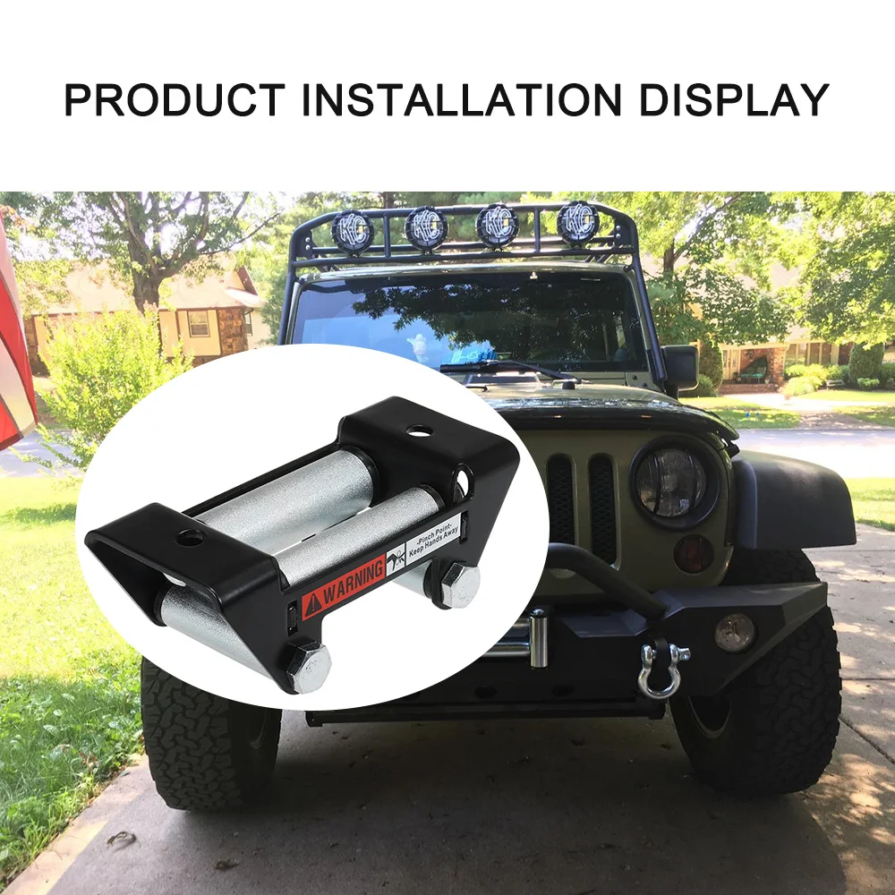 

Universal ATV UTV Roller Fairlead Guide Recovery Winch Mount