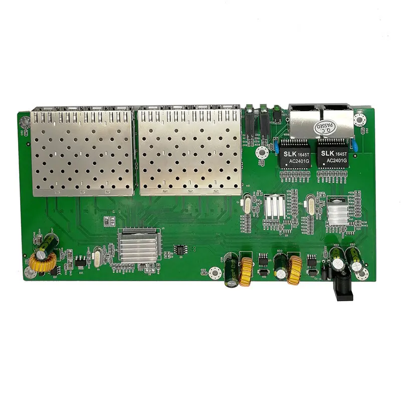 Оптический коммутатор 8 SFP solt 2 RJ45 гигабитный Ethernet плата PCBA медиаконвертер 10/100/1000 м