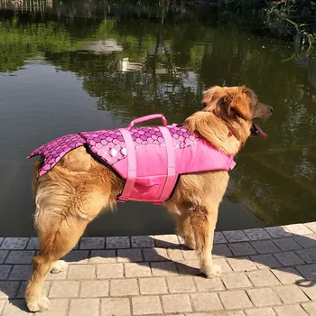

Pet Life Jackets Pet Floatation Vest Dog Swimming Saver Vest Life Preserver for Water Safety at The Pool Beach Boating P