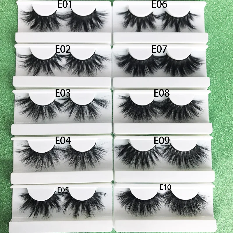 

Mikiwi Eyelashes 3D Mink Eyelashes Criss-cross Strands Cruelty free 25MM Mink lashes Soft Dramatic Eyelashes E01-16styles makeup