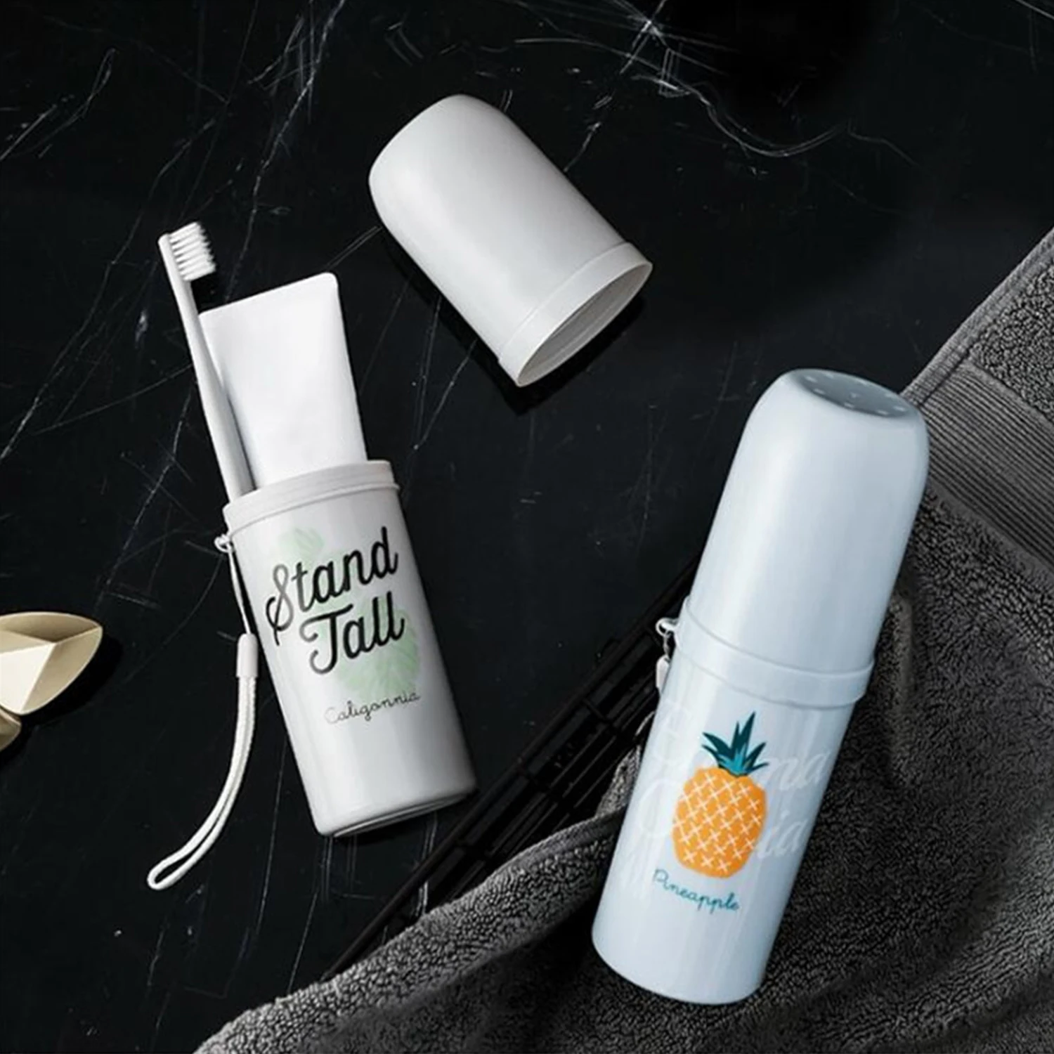Portable Toothbrush Container Cover Holder Outdoor Travel Hiking Camping Toothrush Case Bathroom Organizer Storage Box