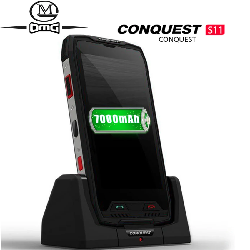 Conquest S11 смартфон с 5 дюймовым дисплеем ОЗУ 6 ГБ ПЗУ 7000 128 мАч Android 7 0|mobile phone|rugged mobile
