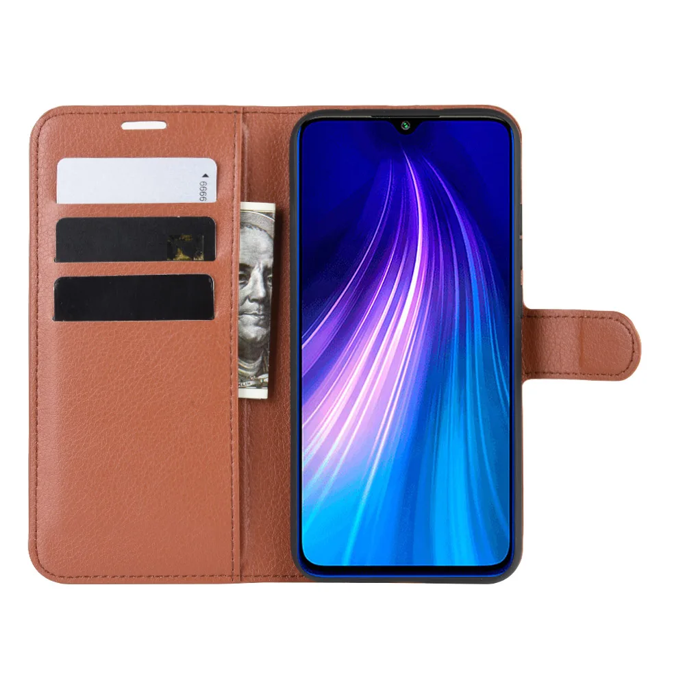 Для Xiaomi Redmi Note 8 Чехол кошелек стиль PU кожаный чехол для Xiaomi Redmi Note 8 с функцией подставки и держателем для карт