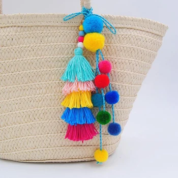 

Bag Decoration Pendant Colorful Pompones Cute Pom Pom Tassels Pompom For Women Purse Accessories Fashion Jewelry