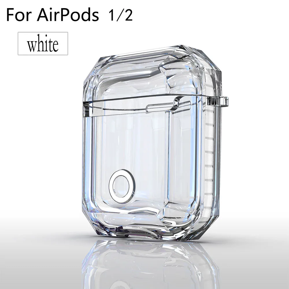2 pure white Для Apple AirPods чехол Apple AirPod заряжаемые наушники Защитный Прозрачный ударопрочный мягкий TPU AirPods аксессуары - Цвет: 2 pure white