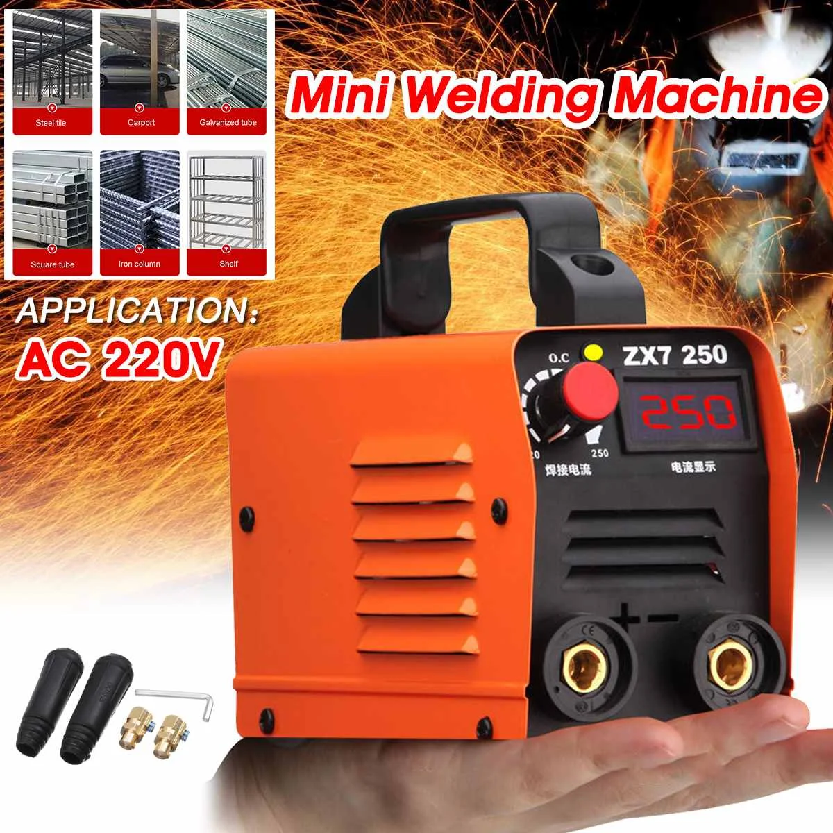 

Becornce ZX7-250 Mini Electric 220V Inverter Welding Machine Digital Display Full Copper Core Plastic-Welder Weld Equipment