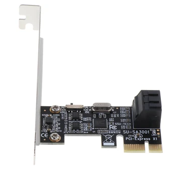 

PCI-E PCI Express 1x to Sata 3.0 III 2-Port ASM1061 Card Converter Adapter