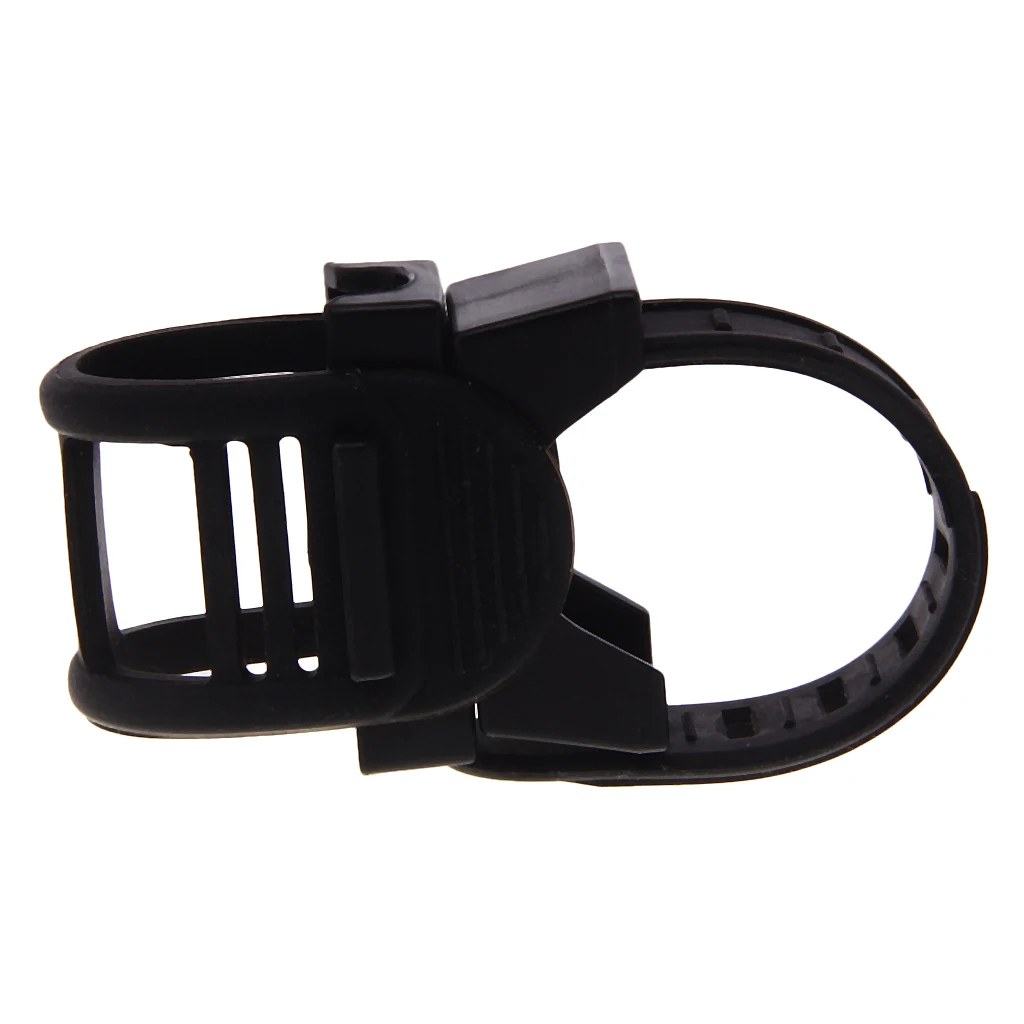 Plastic Rubber Mount Holder Clamp Clip for Bike LED Light Lamp Flashlight Black - Slip Resistance