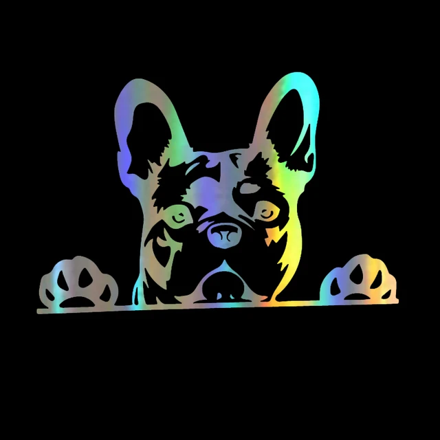 Auto Aufkleber Pfoten up Französisch Bulldog Frenchie Bully Hund Dekoration  Vinyl Auto Aufkleber Reflektierende Laser 3D Auto Aufkleber Auto Styling -  AliExpress