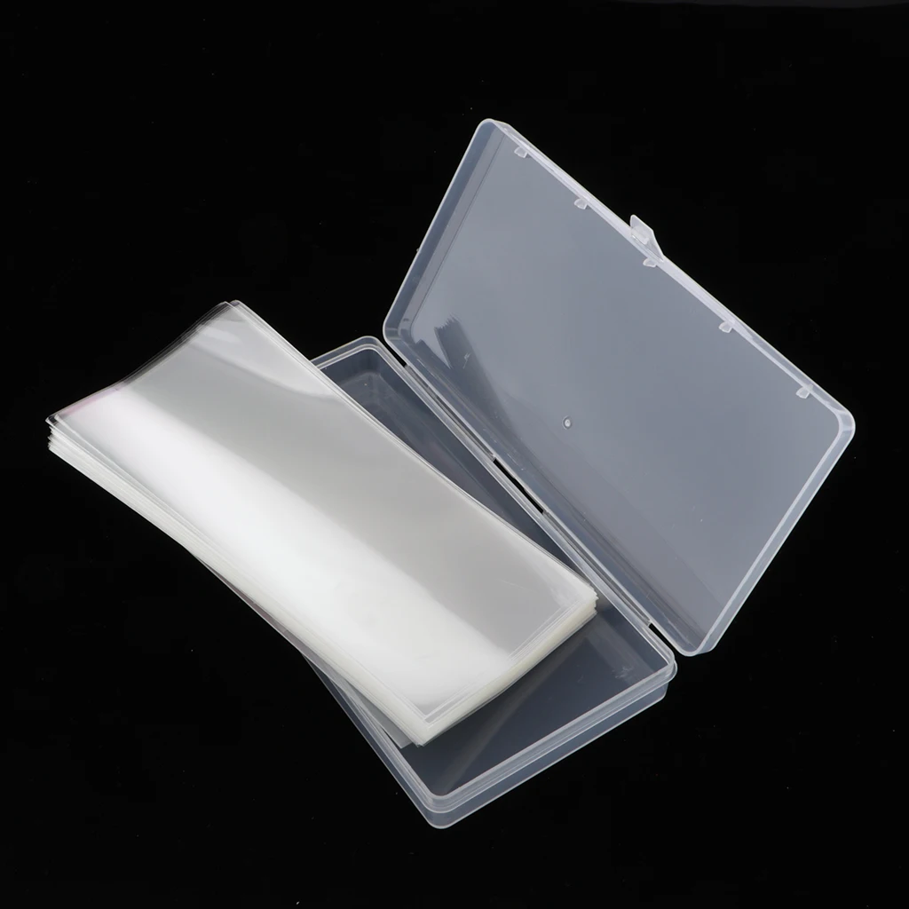 100pcs Transparent Plastic Banknote Sleeves Money Protector With Box Set WE