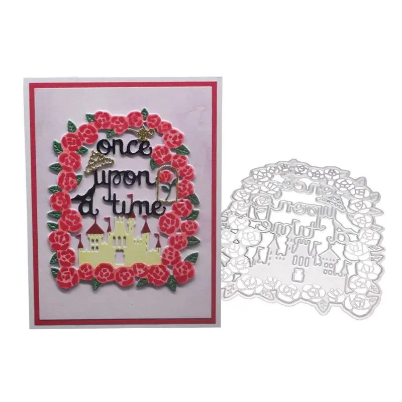 

Once Upon a Time Castle Metal Cutting Dies Stencil DIY Scrapbooking Album Stamp Paper Card Embossing Decor Craft