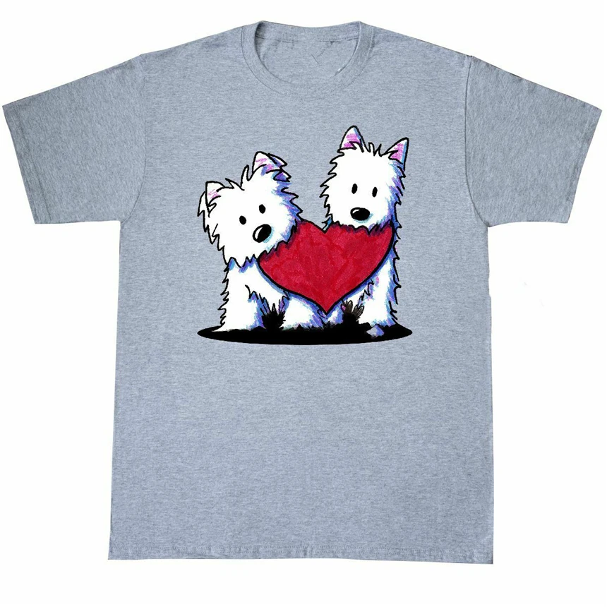 Футболка с надписью «Inktastic This Girl Loves Her Westie», домашние животные, Западный Хайленд, белый терьер, одежда для улицы, футболка