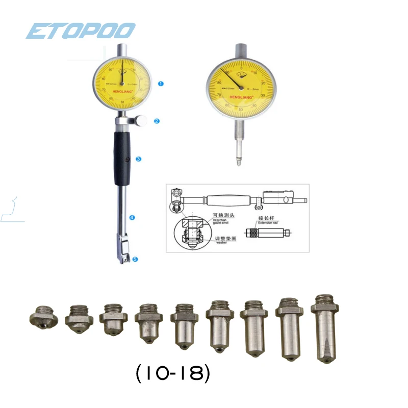 High quality 1018mm Dial bore gauge with indicator Cylinder Inner