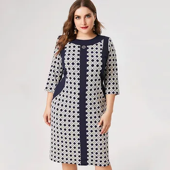 

2020 Spring womens Plus Size elegant dress fashion Ladies femal midi dresses temperament woman party night