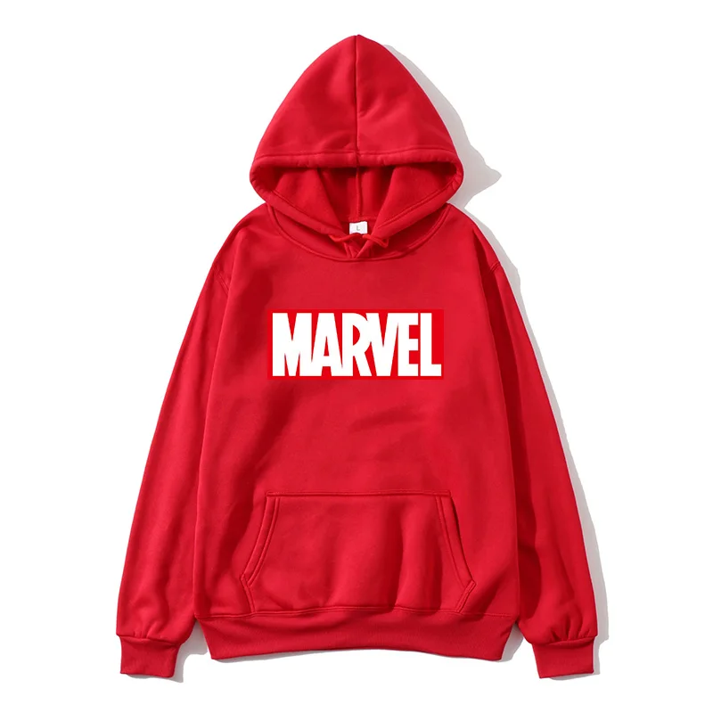 Красный Осень зима кофты с капюшоном "Marvel" Человек-паук мужские толстовки с капюшоном топы Повседневный мужской спортивный костюм брендовые пуловеры Мстители - Цвет: Красный