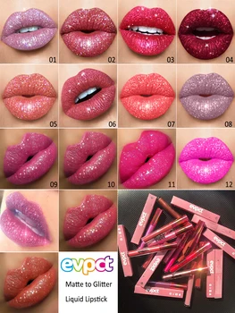 

12 Colors Matte Lip Gloss Set,Metallic Lip Gloss Moisturizing Liquid Lipstick Long Lasting Waterproof Lip Set-4ml