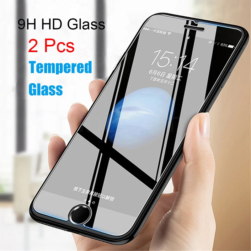 1/2 шт закаленное стекло для iPhone 12 Mini 5 6 6S 7 8 Plus X XR XS Защита экрана 11 Pro Max стеклянный