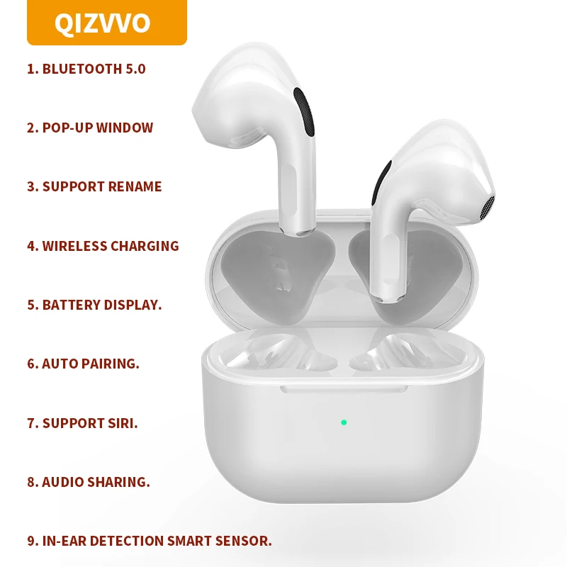 TWS Bluetooth Earphone Wireless Headphones Air Earbuds Sport Handsfree Headset With Charging Box For Apple iPhone Android Xiaomi