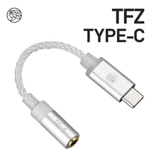TFZ usb type C штекер 3,5 мм аудио кабель для наушников, интеллектуальный чип декодирующий конвертер
