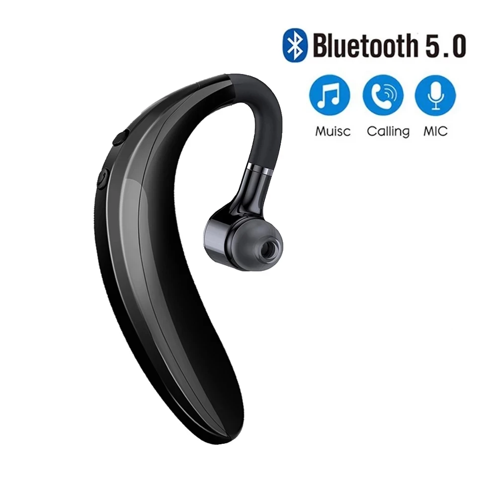 Auriculares inalámbricos con micrófono para todos los teléfonos inteligentes, audífonos deportivos manos libres con conexión Bluetooth y micrófono