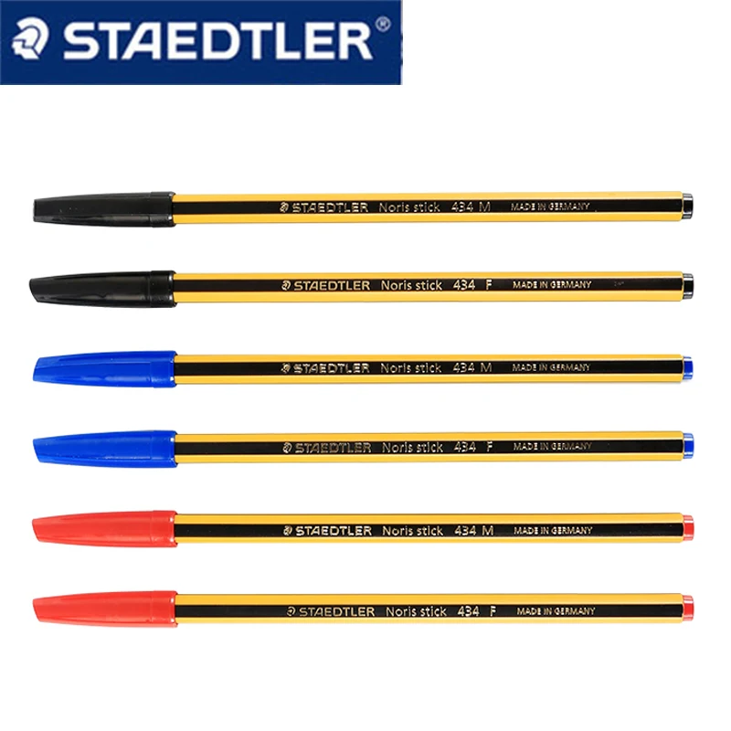 

1pcs STAEDTLER Ballpoint Pen 434F/M Classic Bee Pen Writing 0.5/0.7mm Office Hand-painted Smooth Red Blue Black