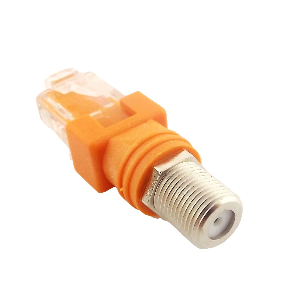 5x F Тип РФ Женский Джек RJ45 штекер коаксиальный ствола муфта разъем адаптера монитор Никель покрытием прямо